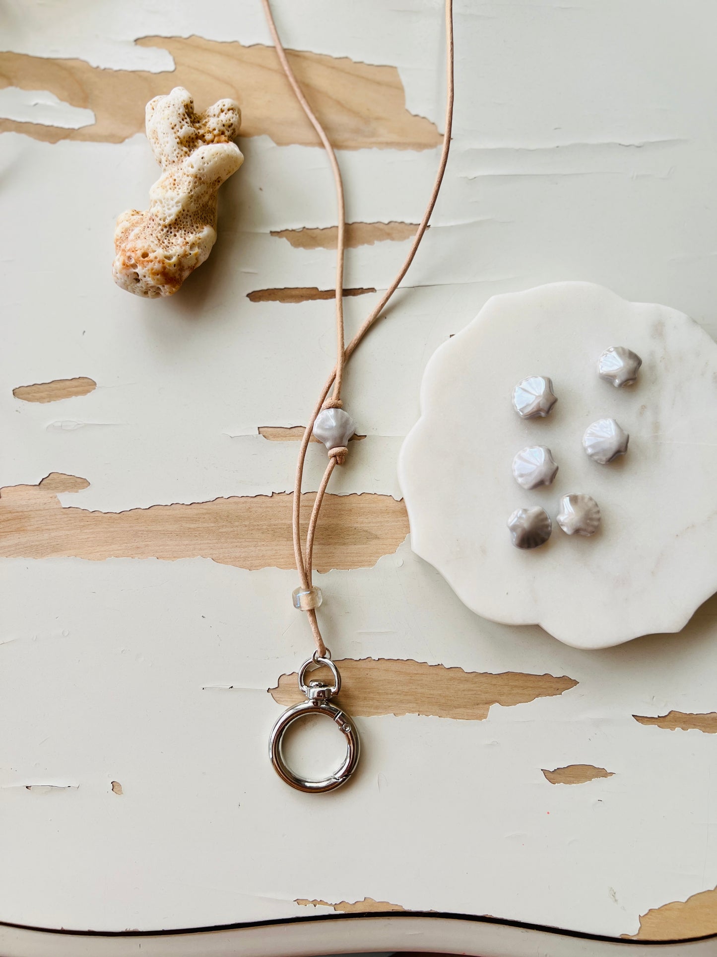 Leather Cord Stitch Marker Necklace