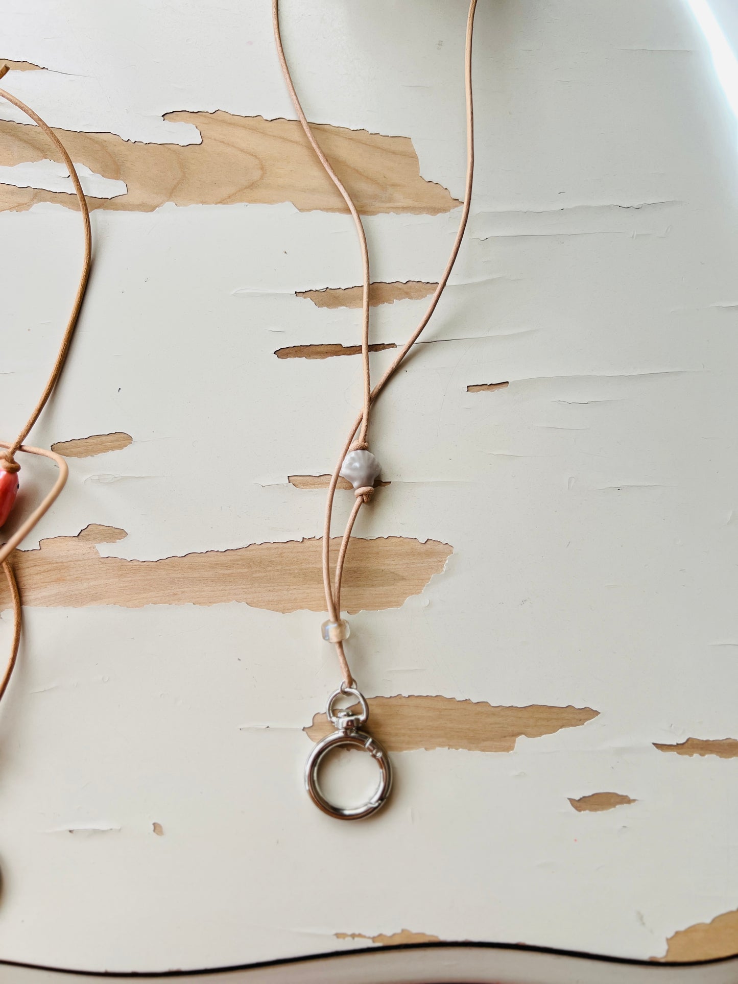 Leather Cord Stitch Marker Necklace