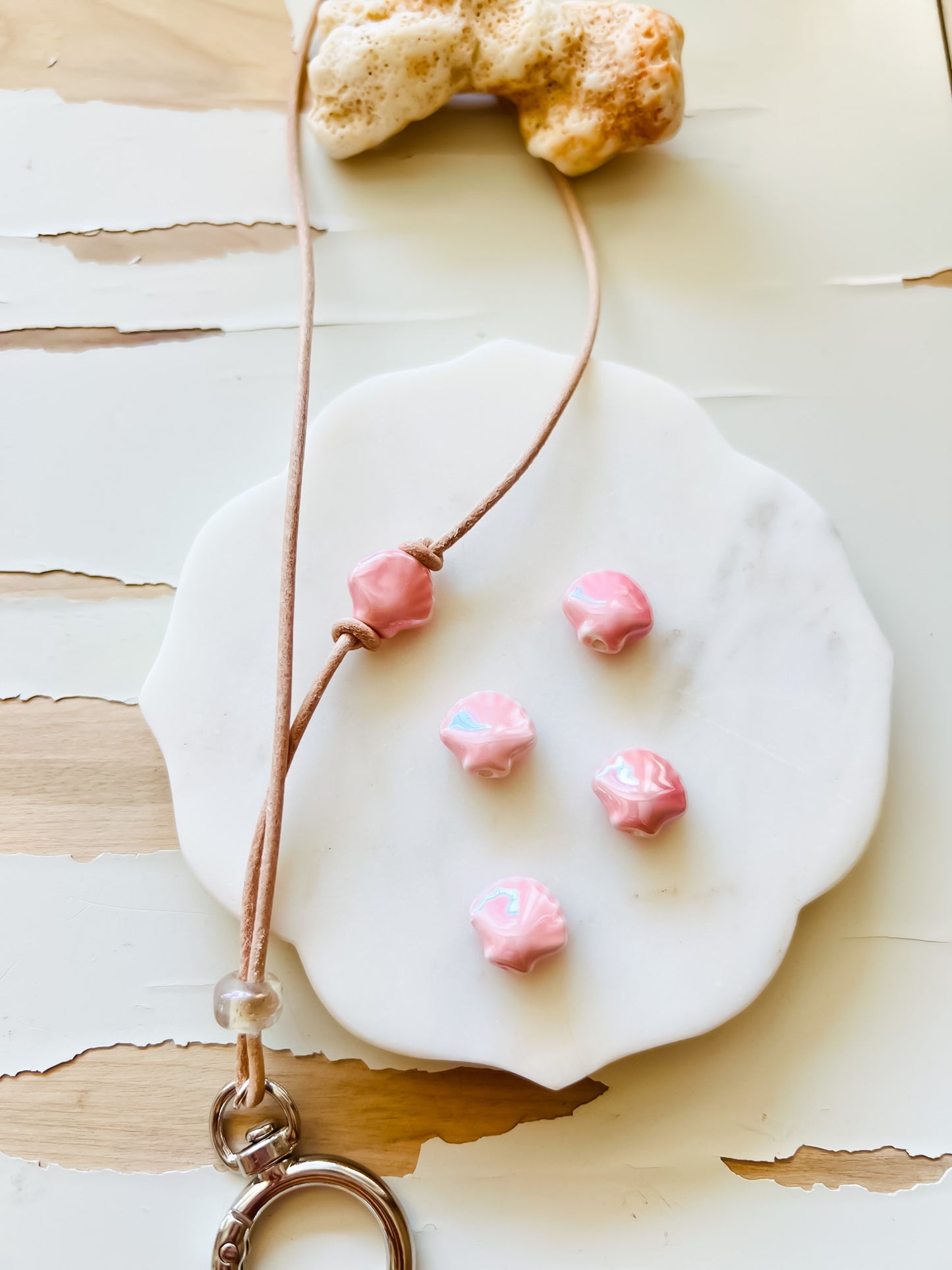 Leather Cord Stitch Marker Necklace
