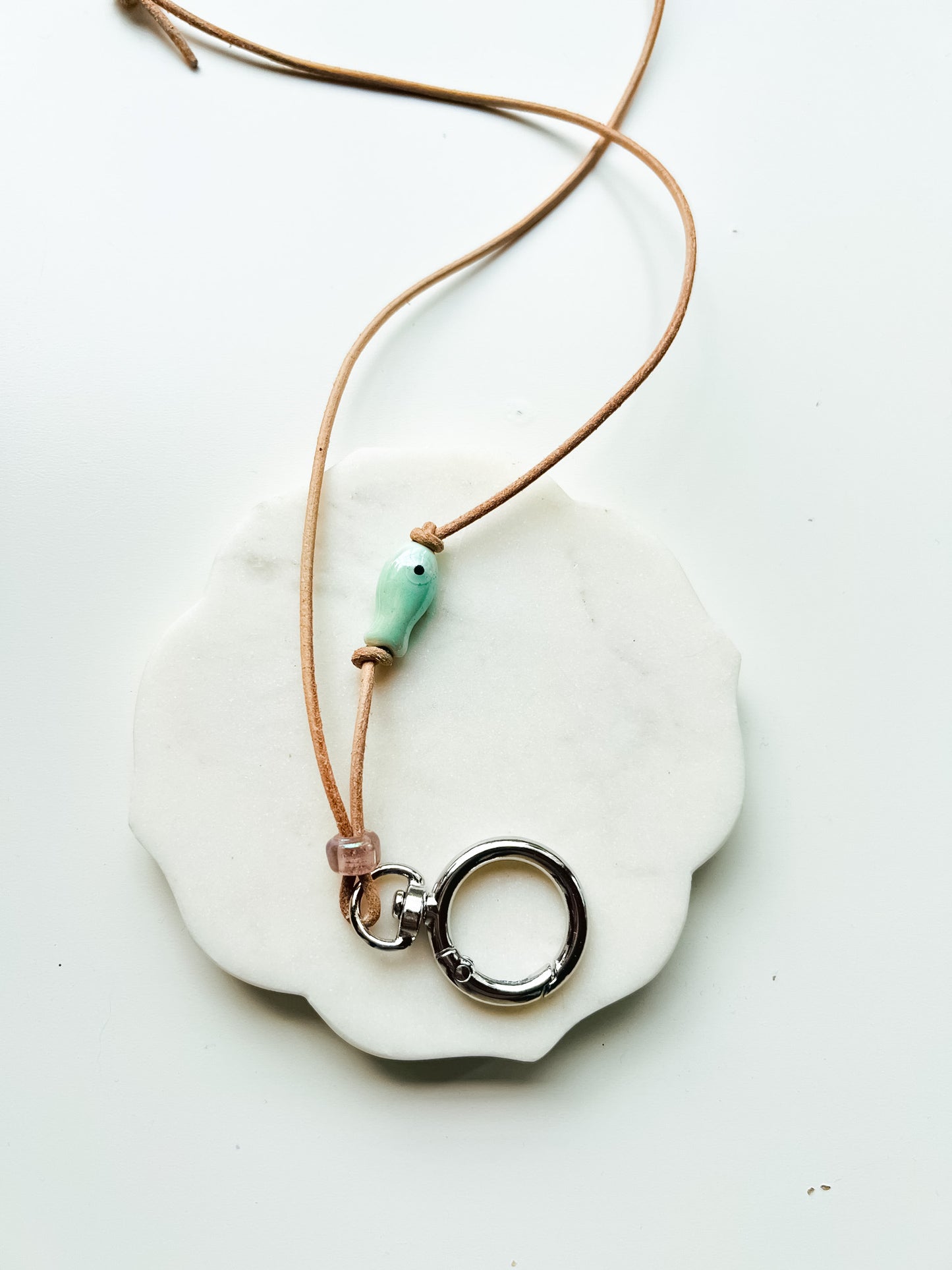 Leather Cord Stitch Marker Necklace
