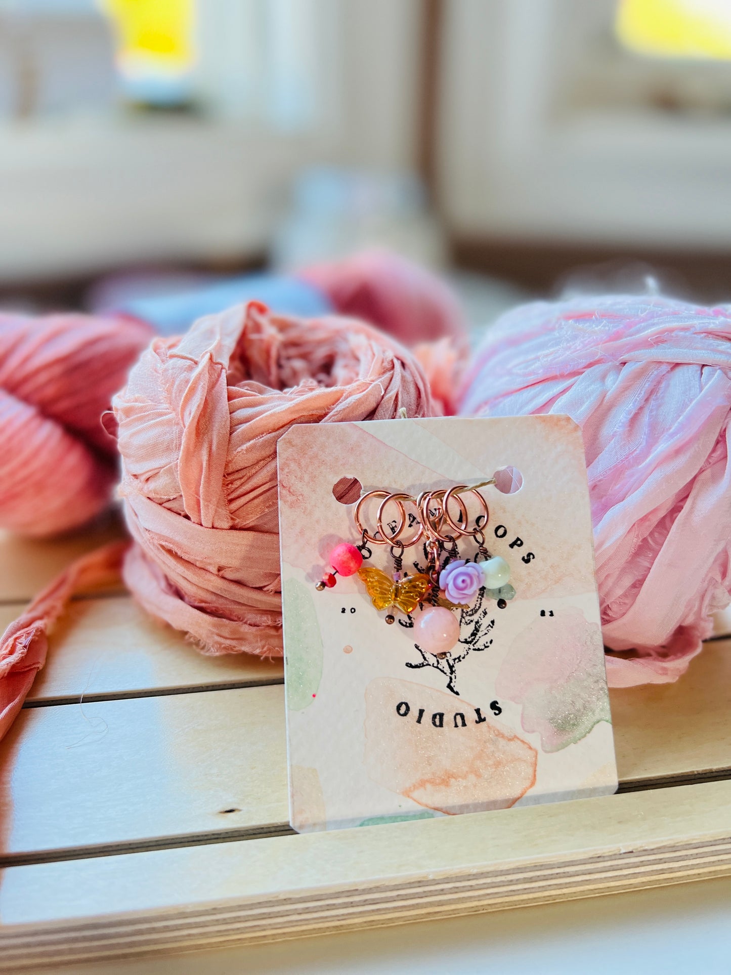 Butterfly Rose Stitch Marker Set