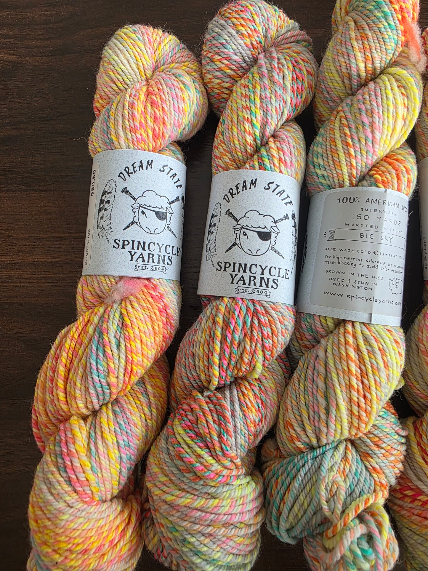 Spincycle Yarns- Dream State ( Colourway Big Sky)