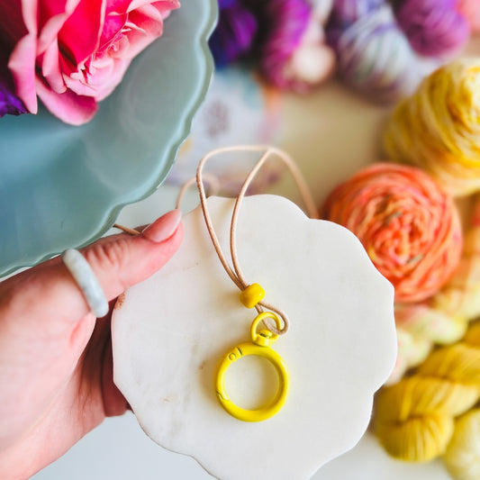 Leather Cord Stitch Marker Necklace