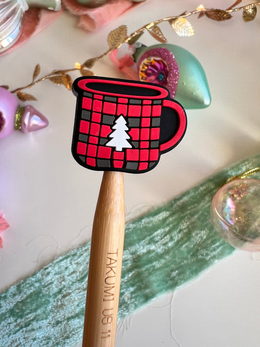 Plaid Mug Needle Stoppers