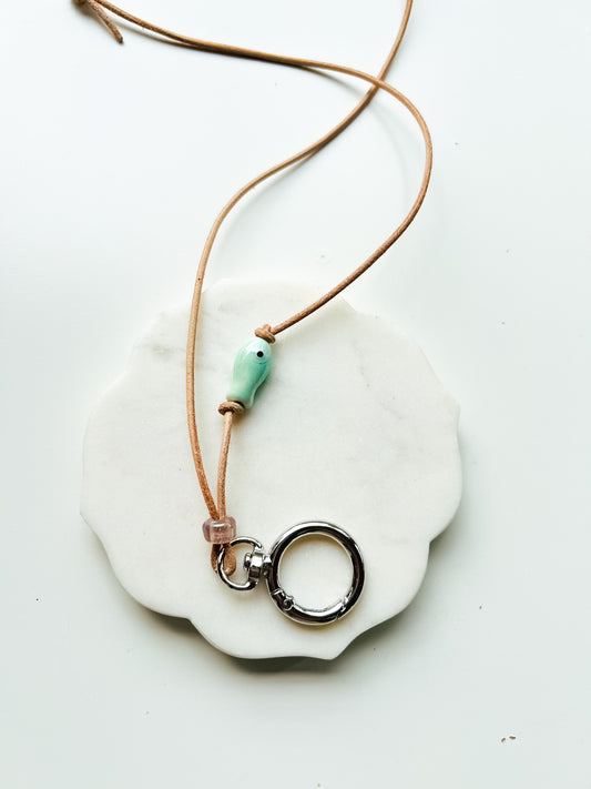 Leather Cord Stitch Marker Necklace
