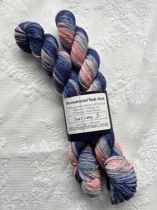 Shirley Brian Yarns, Deconstructed Fade Sock- Surf Camp