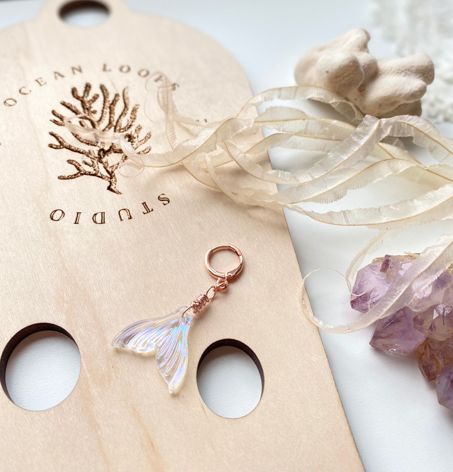 Mermaid Tail Stitch Marker & Progress Keeper for Knitting